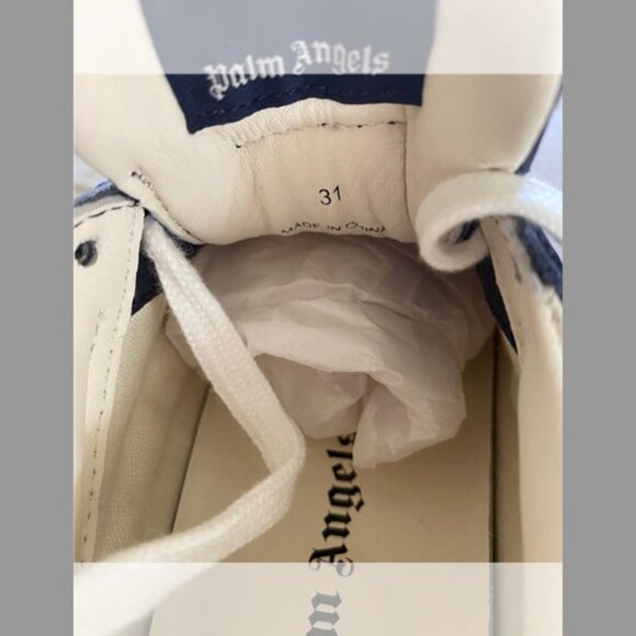 Palm Angels NIB Boy's Palm University Low-Top Leather Sneakers, (Size 13) (31EU) - Picture 6 of 6